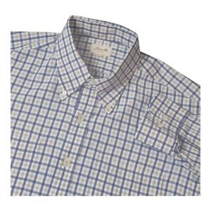 Hamilton‎ May 20 Button Down Long Sleeve Shirt Blue Gray Check Men's XL